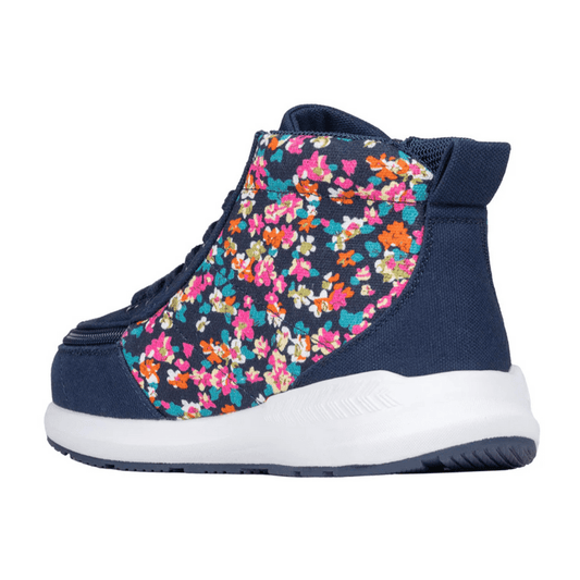 Billy Footwear (Kids) - Goat High Top Sport Navy Floral - Footwear