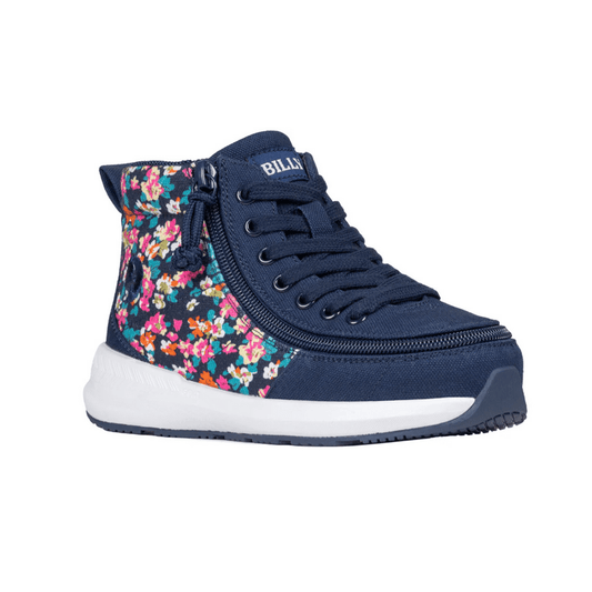 Billy Footwear (Kids) - Goat High Top Sport Navy Floral - Footwear