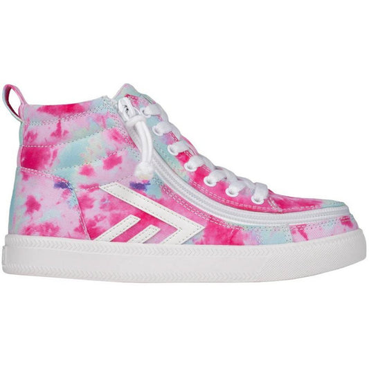 Billy Footwear (Kids) - Pink Watercolour Core Skate Canvas Shoes - Footwear