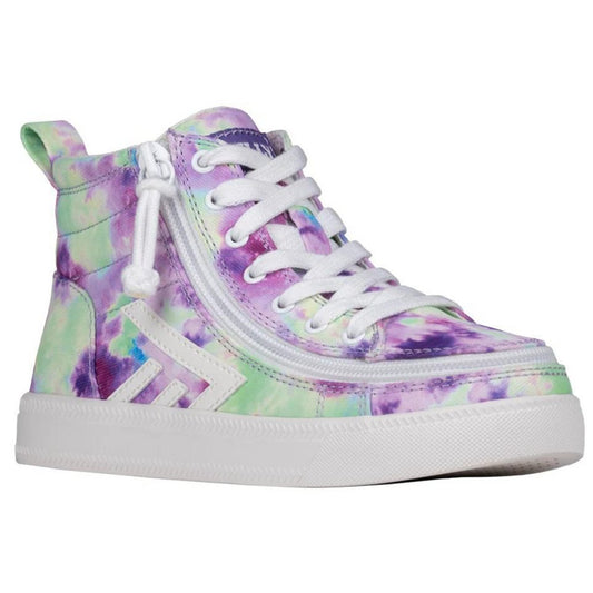Billy Footwear (Kids) - Purple Watercolour Core Skate Canvas Shoes - Footwear