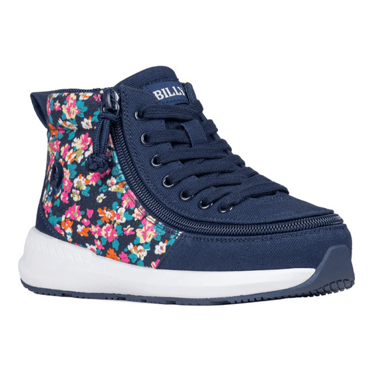 Billy Footwear (Toddler) - Goat High Top Sport Navy Floral - Footwear