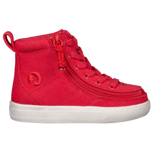 Billy Footwear (Toddlers) DR Fit - High Top DR Red Canvas Shoes - Footwear