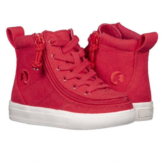 Billy Footwear (Toddlers) DR Fit - High Top DR Red Canvas Shoes - Footwear