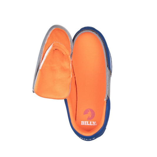 Billy Footwear (Toddlers) Trainers Faux Suede - Navy / Orange - Footwear