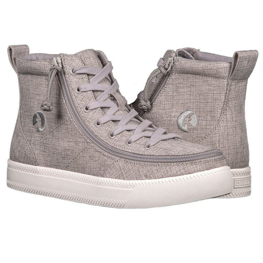 Billy Footwear (Womens) - High Top Linen Shoes Grey - Footwear