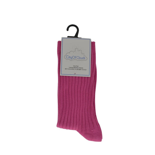 City Of Clouds Bamboo Ribbed Seam Free Crew Socks - Footwear