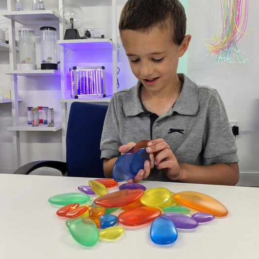 Coloured Acrylic Pebbles (30 pcs) - Sensory Equipment