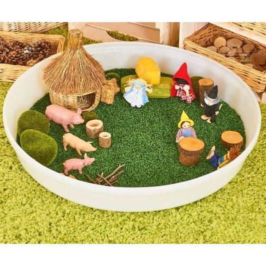 Deep Spot Tray - Grass Circle Insert - Sensory Equipment