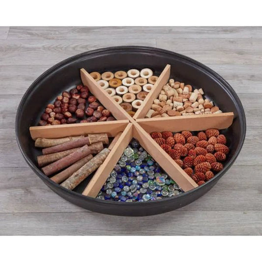 Deep Spot Tray - Wooden Divider Insert - Sensory Toys