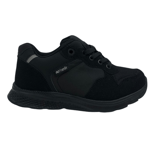 Friendly Shoes Excursion WiderFit All Black - KIDS - Footwear