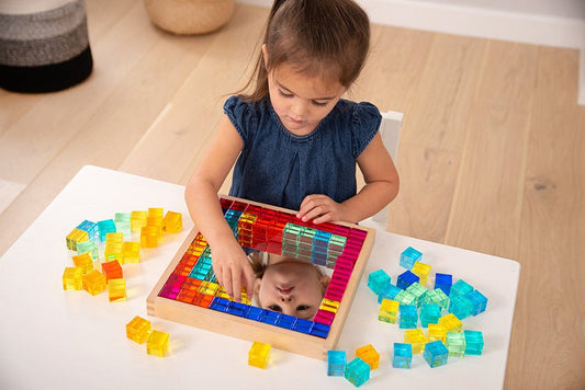 Gem Cube Mirror Tray - Pk101 - Sensory Toys