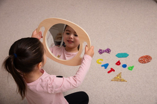 Hand Held Wooden Mirror - Learning Resource