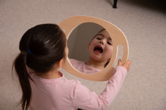 Hand Held Wooden Mirror - Learning Resource