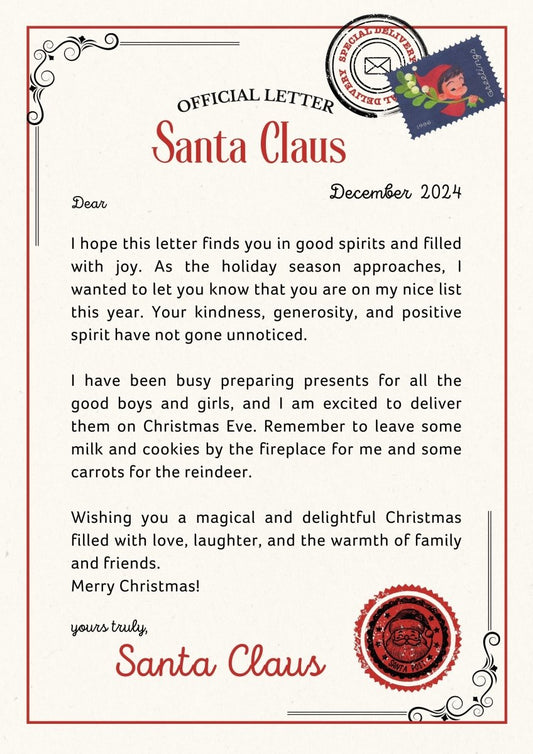 Letter from Santa - Downloads