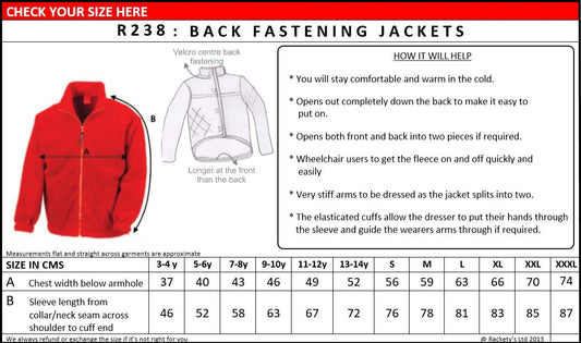 R238 Back Fastening Fleece - Child - Daywear