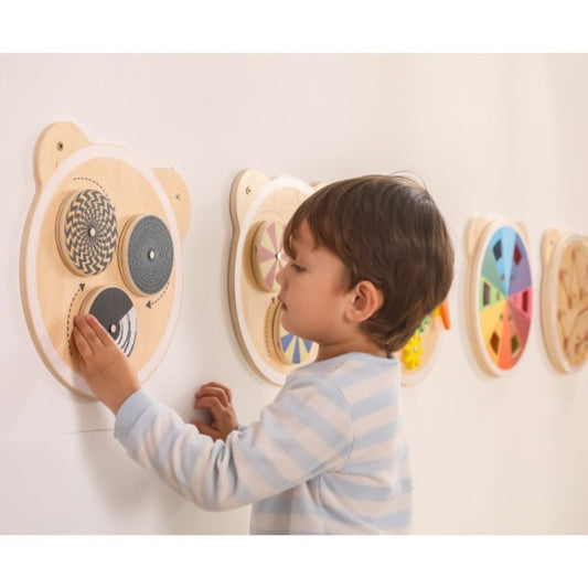 Set of 5 Sensory Wooden Wall Panels - Sensory Toys