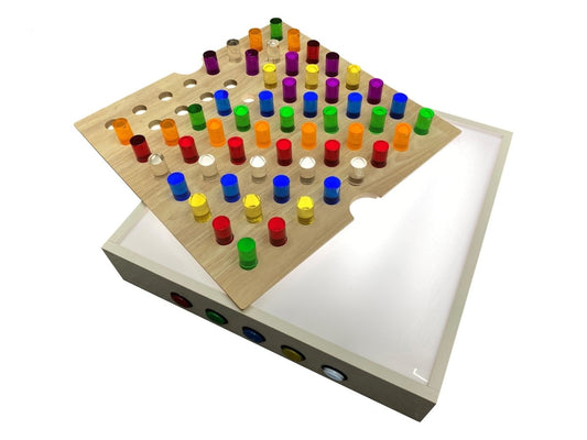 Table Top Panel With Coloured Rods - Sensory Equipment