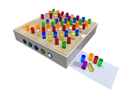 Table Top Panel With Coloured Rods - Sensory Equipment