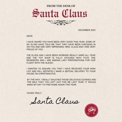 Letter from Santa - Downloads